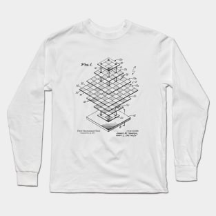 Patent Print 3D Chessboard Boardgamer Gift Long Sleeve T-Shirt